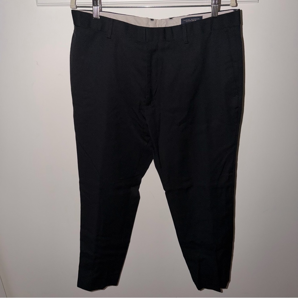 Banana Republic Men's Black Tailored Slim Fit Dress Pants